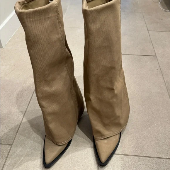 ZARA ゲーターブーツ ラスト1 ZARA ハイヒール ゲーターブーツ ゲイターブーツ 紗栄子